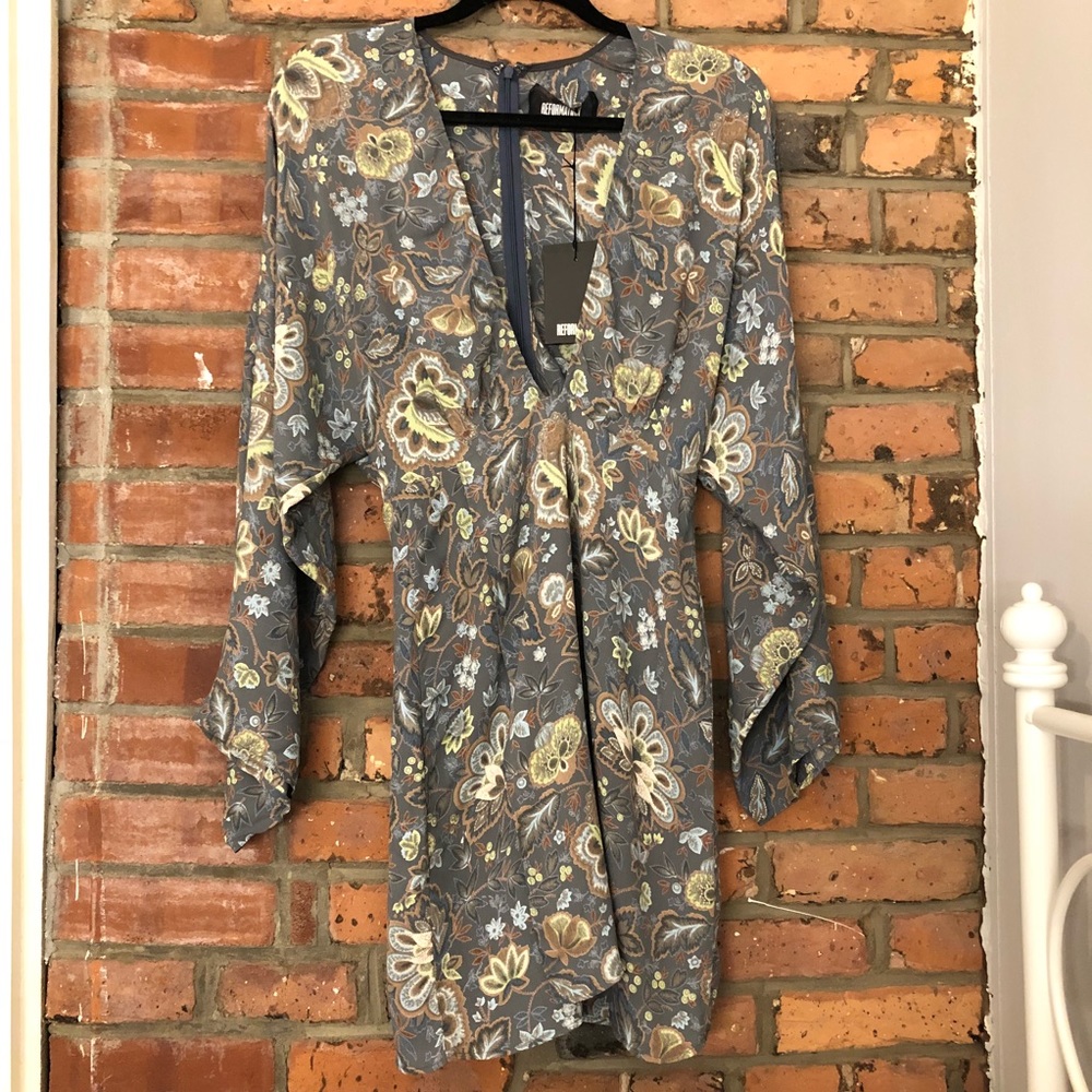 Multicolored Retro Reformation Mini Dress